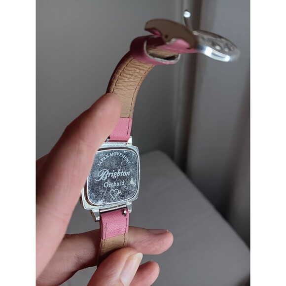 Vintage Brighton Orchard Pink Leather Band Analog Quartz - Picture 3 of 3